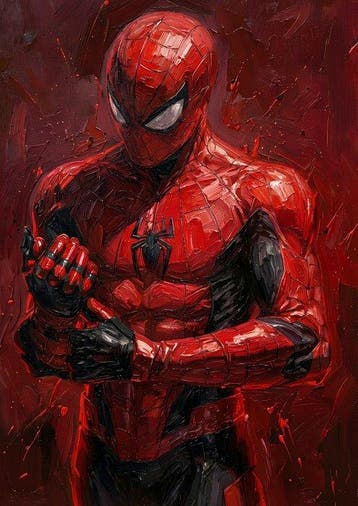 Boriani - 2 X Spiderman, oil limited new edition, Nieuw