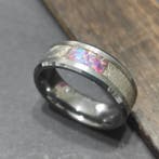 Wolframring Meteoriet Aletai en Opale - 12.86 g - (1), Verzamelen, Mineralen en Fossielen