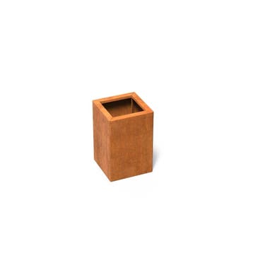 Cortenstaal plantenbak ‘Connect’ 40x40x60cm - Met bodem, Minder dan 60 cm, Vierkant, Nieuw, Metaal