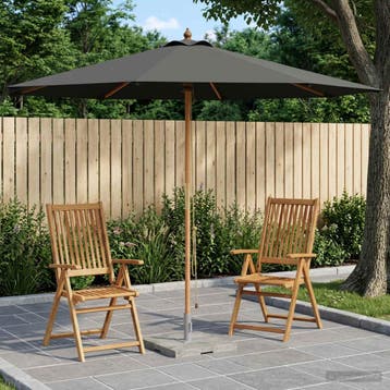 vidaXL Tuinparasol Ø 300 x 248 cm massief eucalyptushout, Verzenden