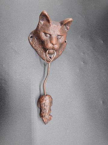 Heurtoir de porte - Cat with Mouse - iron - 2026
