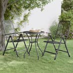 vidaXL Tuinstoelen inklapbaar 2 st metaalgaas, Verzenden