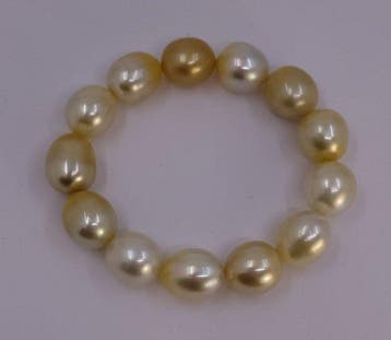Zonder minimumprijs - Armband Groot formaat - Diep gouden
