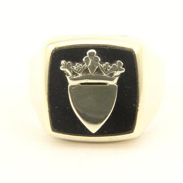 Handmade - Zegelring - MASSIEF/ZWAAR (10,75 gram) -