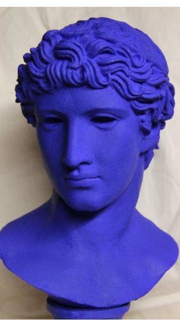 Buste, Apollon - 44 cm - patineerd stucwerk