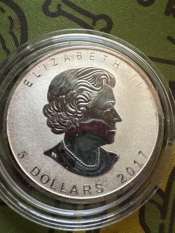 Canada. 5 Dollars 2017 - Elizbaeth II - 1 Oz 0.999 silver