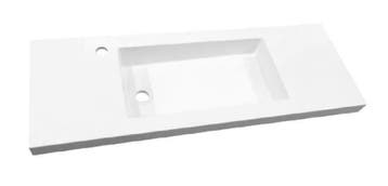 Slim wastafel voor meubel 80 cm (ondiep) 35 cm met kraan gat, Huis en Inrichting, Badkamer | Badkamermeubels, Ophalen of Verzenden