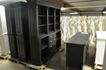 *TIP*  Zwarte toonbank 200 cm breed + kast 200 cm breed 180, Ophalen of Verzenden