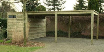 Carport met berging 3.18 x 7.02 m, Ophalen of Verzenden, Nieuw, Carport