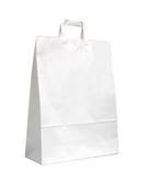 *TIP*  50 kleine witte papieren draagtassen met gedraaide h, Ophalen of Verzenden