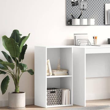 vidaXL Boekenkast 40x30x76,5 cm bewerkt hout wit, Verzenden, Nieuw