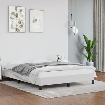 vidaXL Bedframe kunstleer wit 140x200 cm, Huis en Inrichting, Verzenden, Nieuw