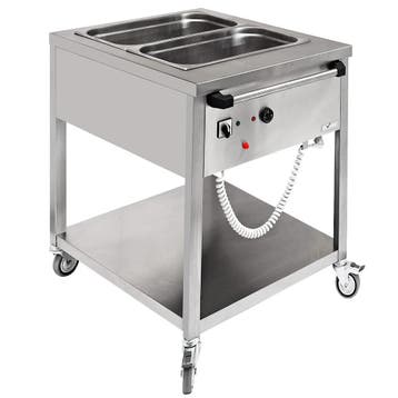 Bain-Marie Wagen | Elektrisch | 2x 1/1 GN | 0°C/90°C |, Zakelijke goederen, Verzenden, Nieuw in verpakking