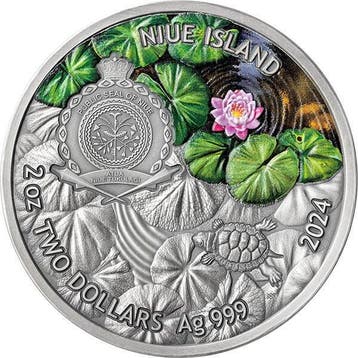 Niue. 2 Dollars 2024 Red-eared Turtle - Lifelong Journey 2