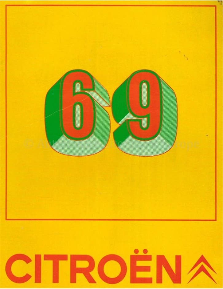 1969 CITROËN PROGRAMMA BROCHURE FRANS, Boeken, Auto's | Folders en Tijdschriften