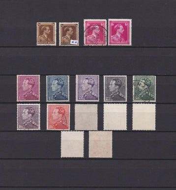 Belgique 1934/1936 - Timbres et séries dont la série Léopold, Timbres & Monnaies
