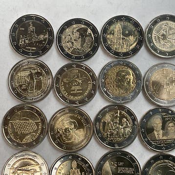 Europa. 2 Euro Various Years (25 munten) (Zonder