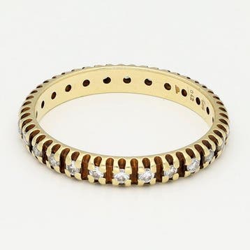 Bague - 14 carats Or jaune Diamant (Naturelle)