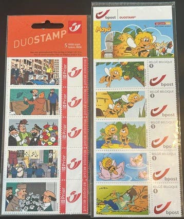België 2003/2008 - 6 x 5 Duostamps : Disney, Kuifje,