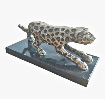 Ensemble de bureau - Presse papier - Bronze, Laiton, Marbre