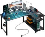 Gaming bureau - Gaming desk - Hoekbureau - 120x80 cm - Zwart, Verzenden, Nieuw