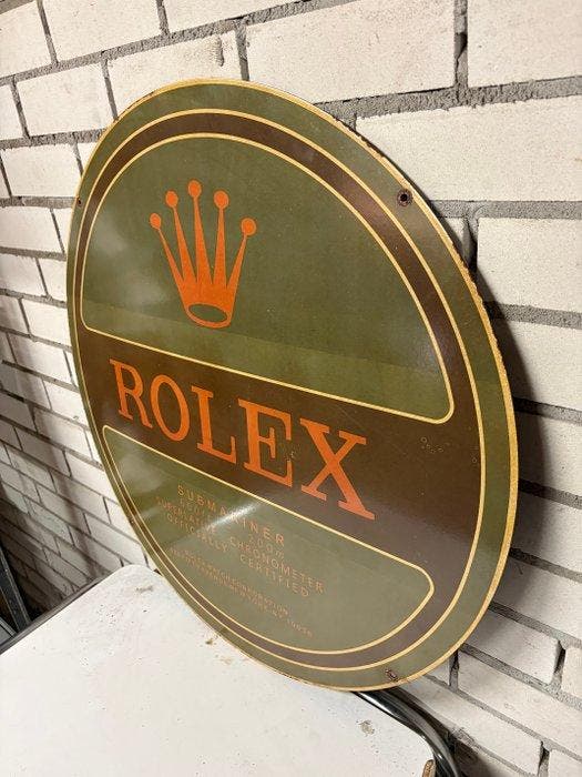 XXL Emaille reclamebord – Rolex Submariner – Rond – 76 cm –, Antiek en Kunst, Antiek | Wandborden en Tegels
