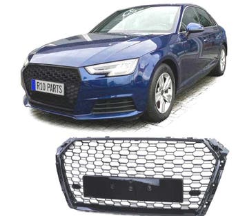 CALANDRE AUDI A4 B9 15-19 LOOK RS4 NOIR BRILLANT PDC, Verzenden, Nieuw