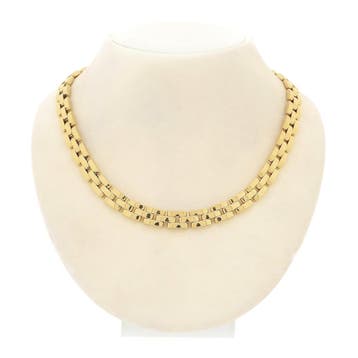 Cartier gouden bismarck schakelcollier (Ketting), Ophalen of Verzenden, Gebruikt, Goud, Goud