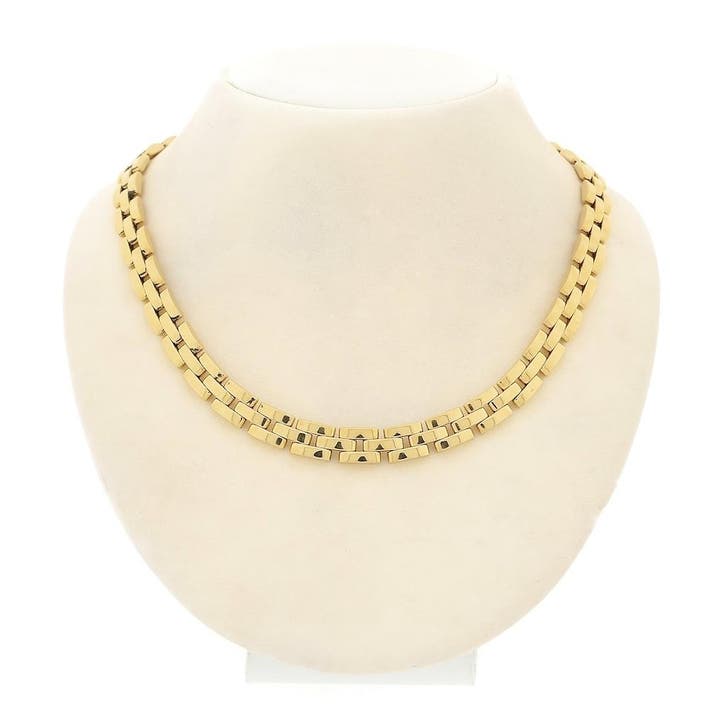 Cartier gouden bismarck schakelcollier (Ketting), Handtassen en Accessoires, Kettingen, Goud, Gebruikt, Goud, Ophalen of Verzenden