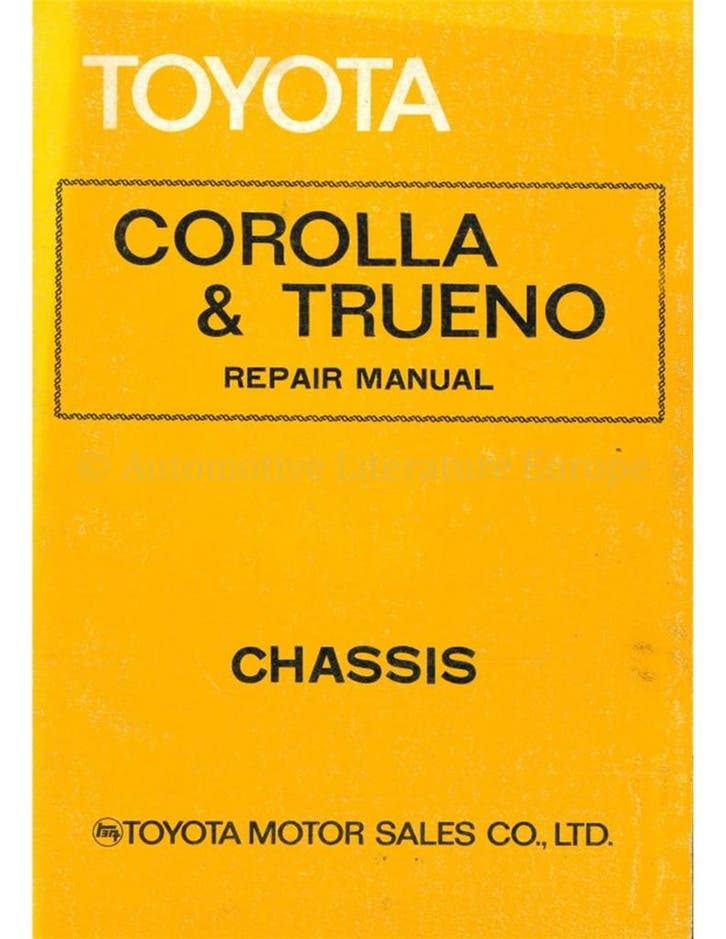 1974 TOYOTA COROLLA | TRUENO CHASSIS WERKPLAATSHANDBOEK, Autos : Divers, Modes d'emploi & Notices d'utilisation