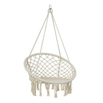 Hangstoel beige - boho stijl - stoel om op te hangen - max, Tuin en Terras, Tuinsets en Loungesets, Verzenden, Nieuw