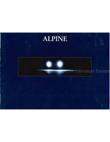 1993 ALPINE A610 TURBO BROCHURE ITALIAANS
