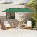 vidaXL Parasol Groen 372 x 198 x 243 cm Polyester en, Verzenden