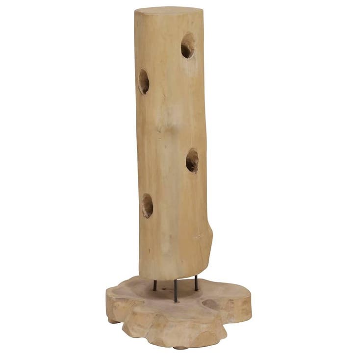 vidaXL Wijnrek voor 8 flessen 40x30x80 cm massief teakhout, Huis en Inrichting, Woonaccessoires | Wijnrekken, Nieuw, Verzenden