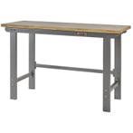 Werkbank grijs 150 cm met hardhouten blad - open model, Doe-het-zelf en Bouw, Ophalen of Verzenden, Nieuw