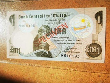 Malta. - 1 Pound 1967 (ND-1979) - Pick 34CS1 (Zonder