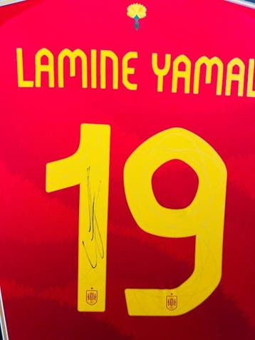 Lamine Yamal - Hand Signed Spain 2024 Euro Shirt – ICONS COA, Collections, Collections Autre