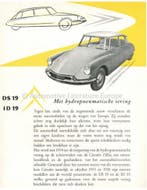 1956 CITROEN DS 19 / ID 19 LEAFLET NEDERLANDS, Ophalen of Verzenden, Nieuw