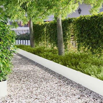 vidaXL Gazonrand 10 st 103 x 30 cm Staal Wit, Verzenden, Nieuw