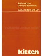 1976 RELIANT KITTEN INSTRUCTIEBOEKJE ENGELS