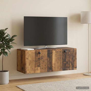 vidaXL Wandmontage TV-kast Oud hout 78,5 x 31 x 30 cm, Verzenden