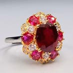 Zonder minimumprijs - Ring 18K goudvergulde 925 zilveren, Handtassen en Accessoires, Ringen, Nieuw