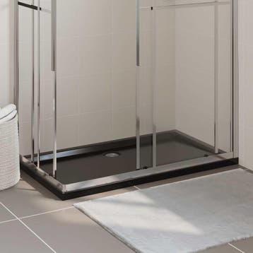 vidaXL Douchebak rechthoekig 70x120 cm ABS zwart, Verzenden