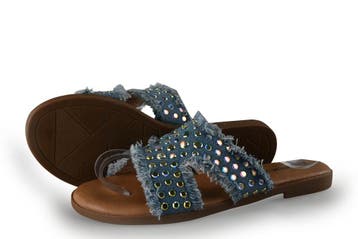 Ann Rocks Slippers in maat 37 Blauw, Kleding | Dames, Schoenen, Slippers, Ann Rocks, Zo goed als nieuw, Verzenden