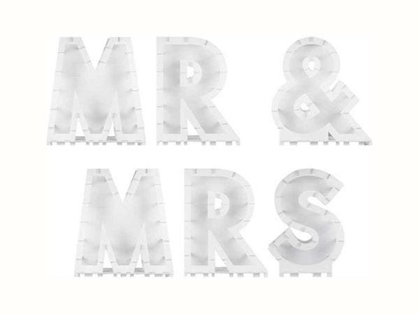 Veiling - Ginger Ray - Ballonstandaard Mr & Mrs - Wit - Per, Hobby & Loisirs créatifs, Articles de fête