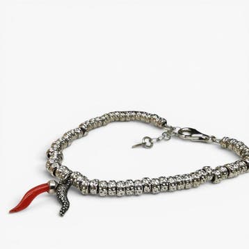 Corail - Argent - Bracelet - fait à la main, Collections