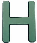 Letter h 30 x 20 cm premier met plastic bodem
