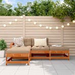 vidaXL Tuin loungeset 4 pcs Wasbruin Massief grenenhout, Tuin en Terras, Verzenden, Nieuw, Loungeset