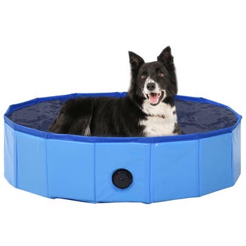 vidaXL Hondenzwembad inklapbaar 80x20 cm PVC blauw, Dieren en Toebehoren, Verzenden, Nieuw