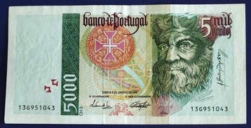 Portugal. - 3 x 5000 Escudos - 1995/1998 - Pick 190 (Zonder